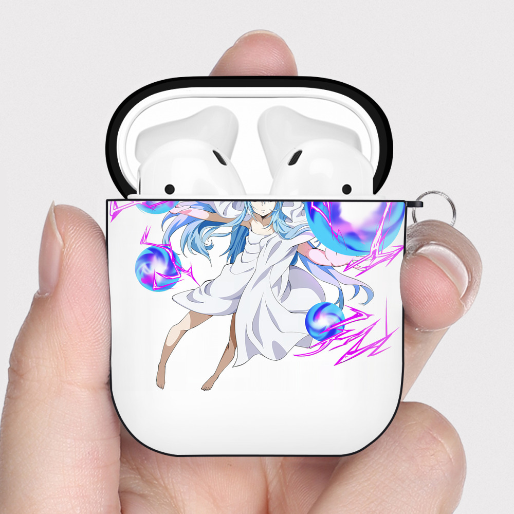 （画像用） 転スラ Regarding Reincarnated to Slime AirPods 第2世代保護ケース ハードシェル ブラック 耐衝撃・防指紋・カラビナ付き