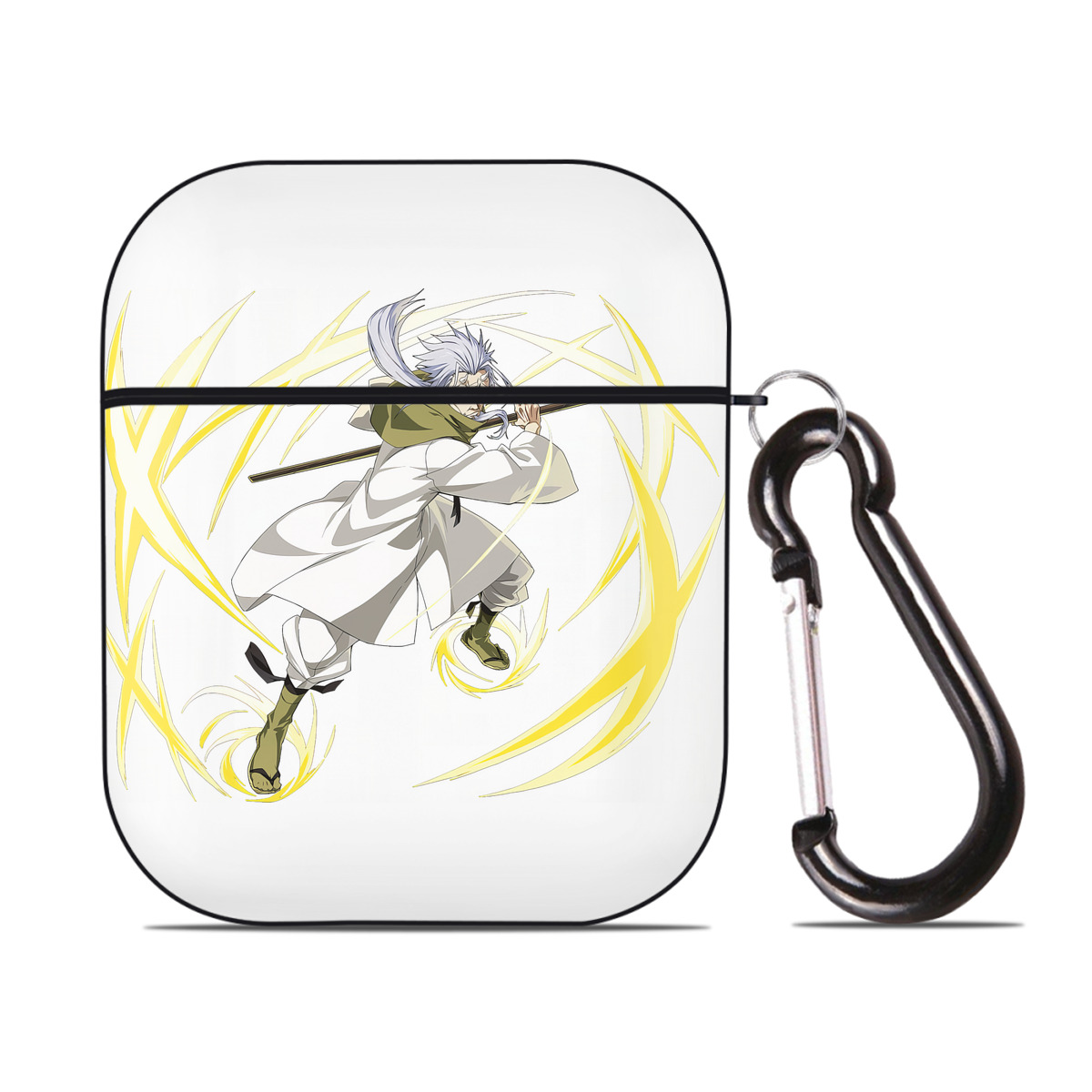 （画像用） 転スラ Regarding Reincarnated to Slime AirPods 第2世代保護ケース ハードシェル ブラック 耐衝撃・防指紋・カラビナ付き