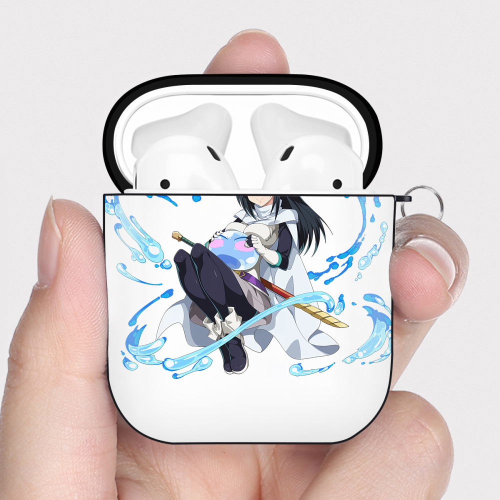 （画像用） 転スラ Regarding Reincarnated to Slime AirPods 第2世代保護ケース ハードシェル ブラック 耐衝撃・防指紋・カラビナ付き
