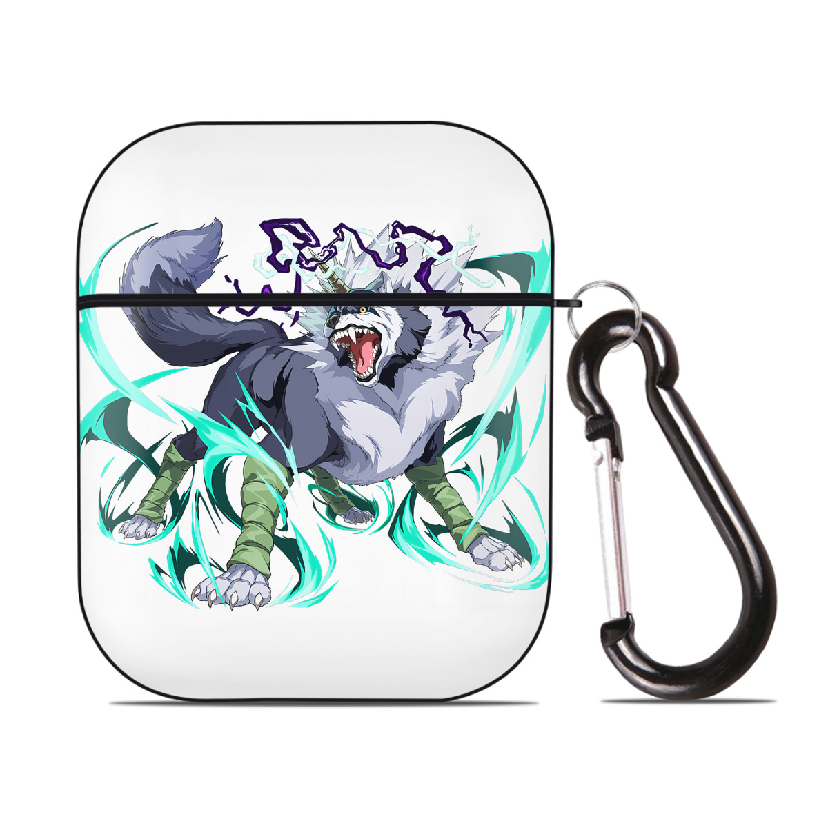 （画像用） 転スラ Regarding Reincarnated to Slime AirPods 第2世代保護ケース ハードシェル ブラック 耐衝撃・防指紋・カラビナ付き