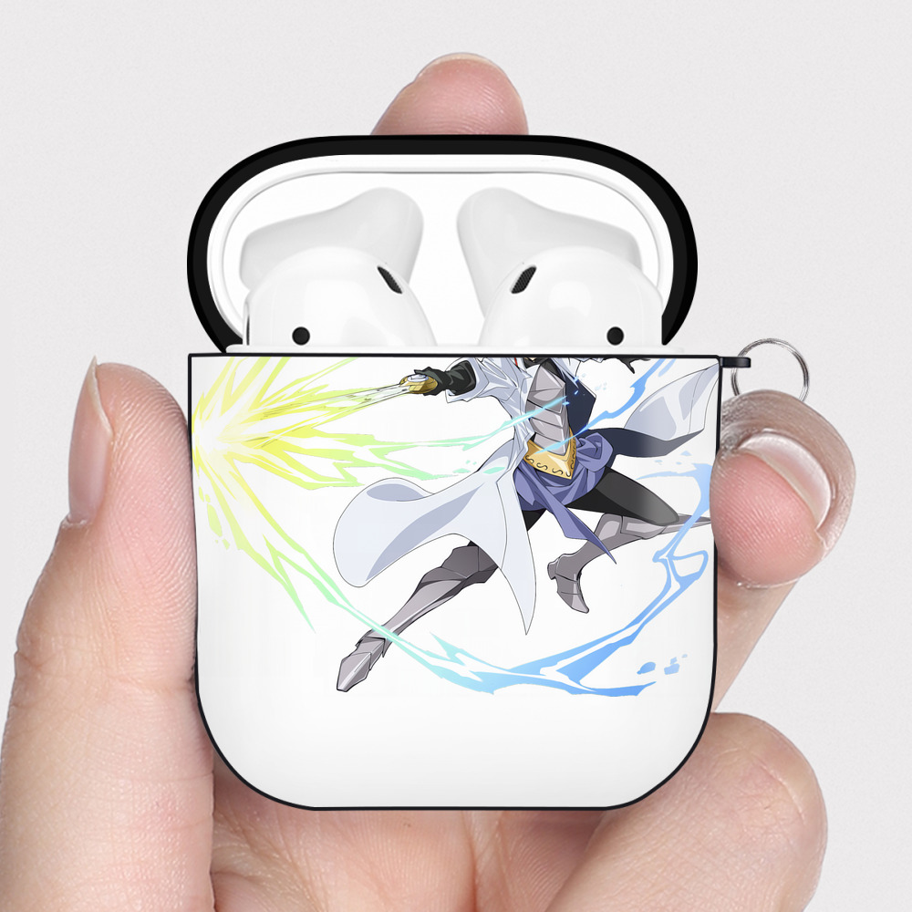 （画像用） 転スラ Regarding Reincarnated to Slime AirPods 第2世代保護ケース ハードシェル ブラック 耐衝撃・防指紋・カラビナ付き