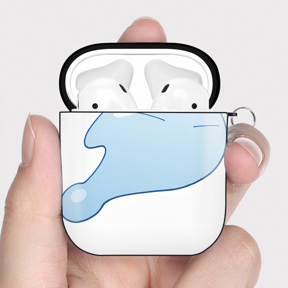 （画像用） 転スラ Regarding Reincarnated to Slime AirPods 第2世代保護ケース ハードシェル ブラック 耐衝撃・防指紋・カラビナ付き
