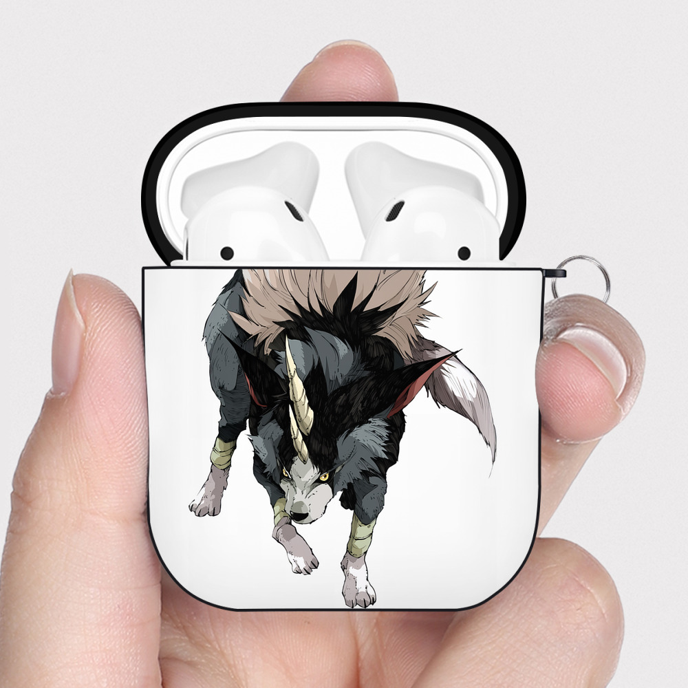 （画像用） 転スラ Regarding Reincarnated to Slime AirPods 第2世代保護ケース ハードシェル ブラック 耐衝撃・防指紋・カラビナ付き