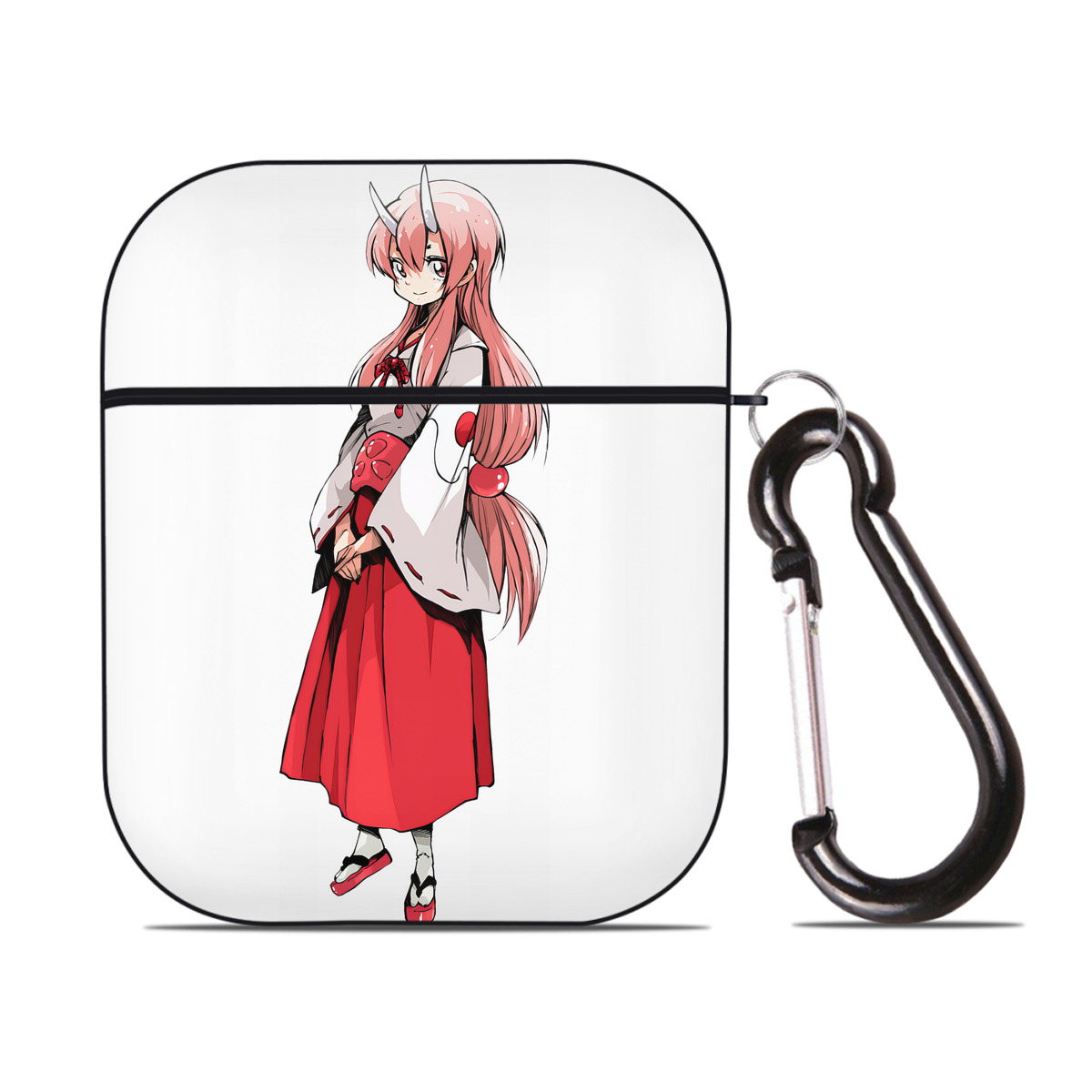 （画像用） 転スラ Regarding Reincarnated to Slime AirPods 第2世代保護ケース ハードシェル ブラック 耐衝撃・防指紋・カラビナ付き