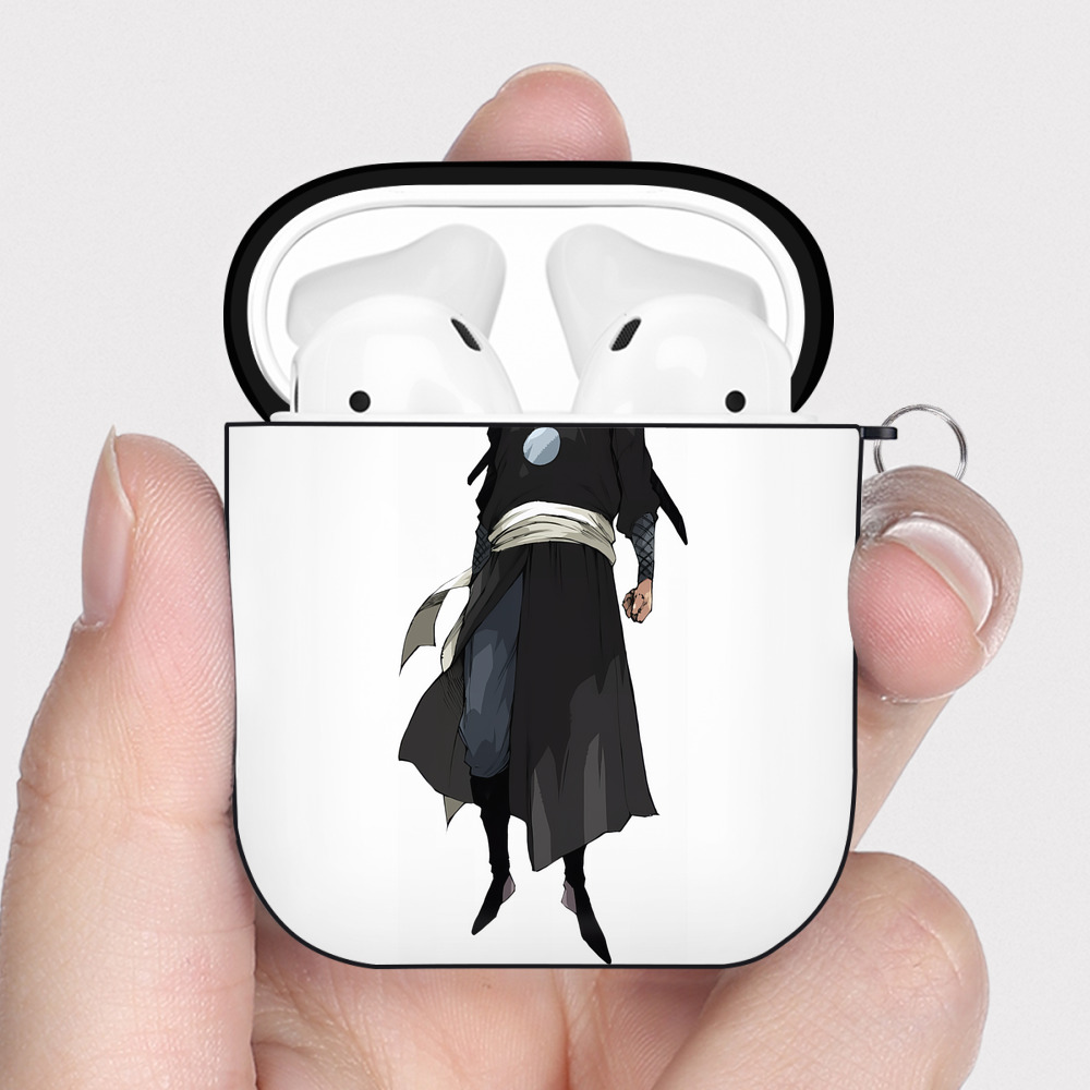 （画像用） 転スラ Regarding Reincarnated to Slime AirPods 第2世代保護ケース ハードシェル ブラック 耐衝撃・防指紋・カラビナ付き