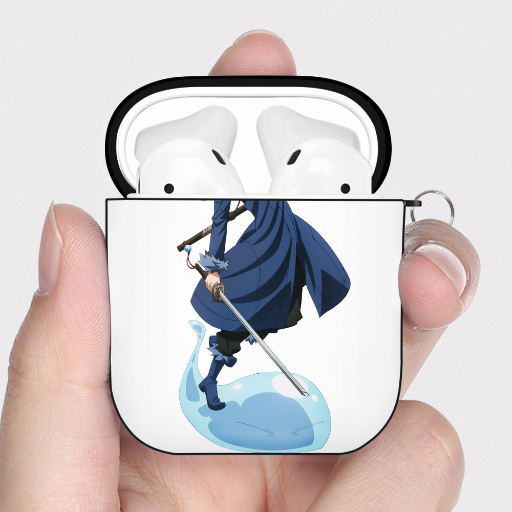 （画像用） 転スラ Regarding Reincarnated to Slime AirPods 第2世代保護ケース ハードシェル ブラック 耐衝撃・防指紋・カラビナ付き