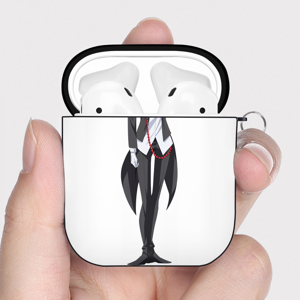 （画像用） 転スラ Regarding Reincarnated to Slime AirPods 第2世代保護ケース ハードシェル ブラック 耐衝撃・防指紋・カラビナ付き