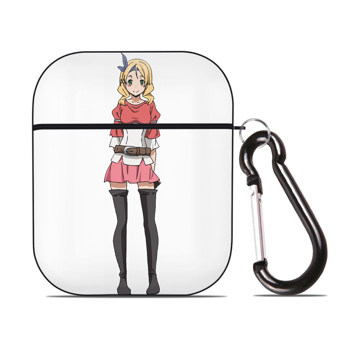 （画像用） 転スラ Regarding Reincarnated to Slime AirPods 第2世代保護ケース ハードシェル ブラック 耐衝撃・防指紋・カラビナ付き