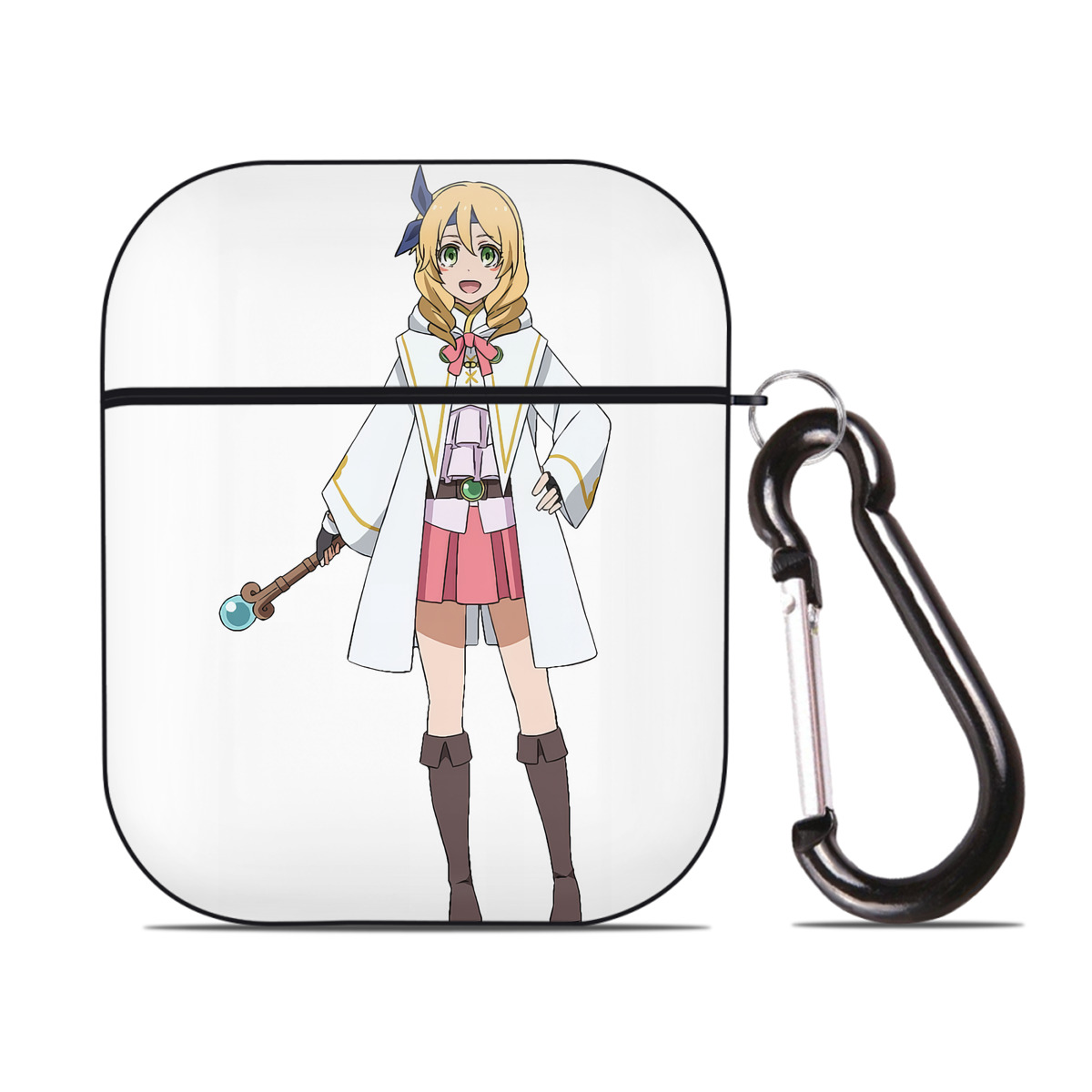 （画像用） 転スラ Regarding Reincarnated to Slime AirPods 第2世代保護ケース ハードシェル ブラック 耐衝撃・防指紋・カラビナ付き