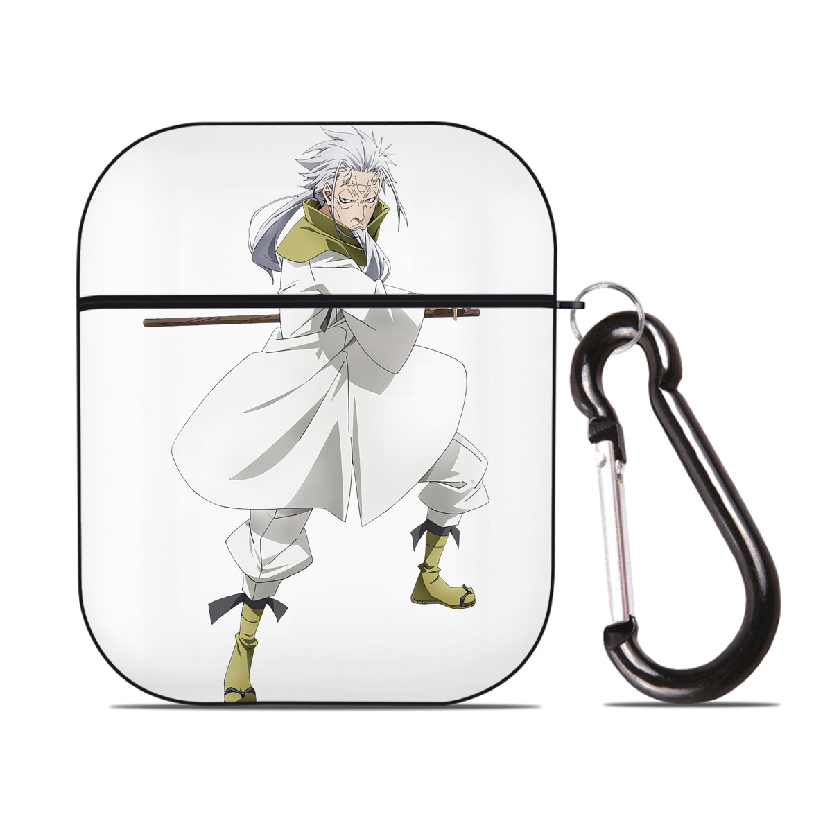 （画像用） 転スラ Regarding Reincarnated to Slime AirPods 第2世代保護ケース ハードシェル ブラック 耐衝撃・防指紋・カラビナ付き
