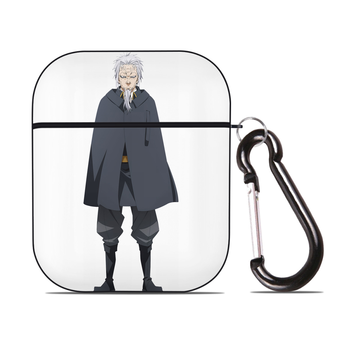 （画像用） 転スラ Regarding Reincarnated to Slime AirPods 第2世代保護ケース ハードシェル ブラック 耐衝撃・防指紋・カラビナ付き
