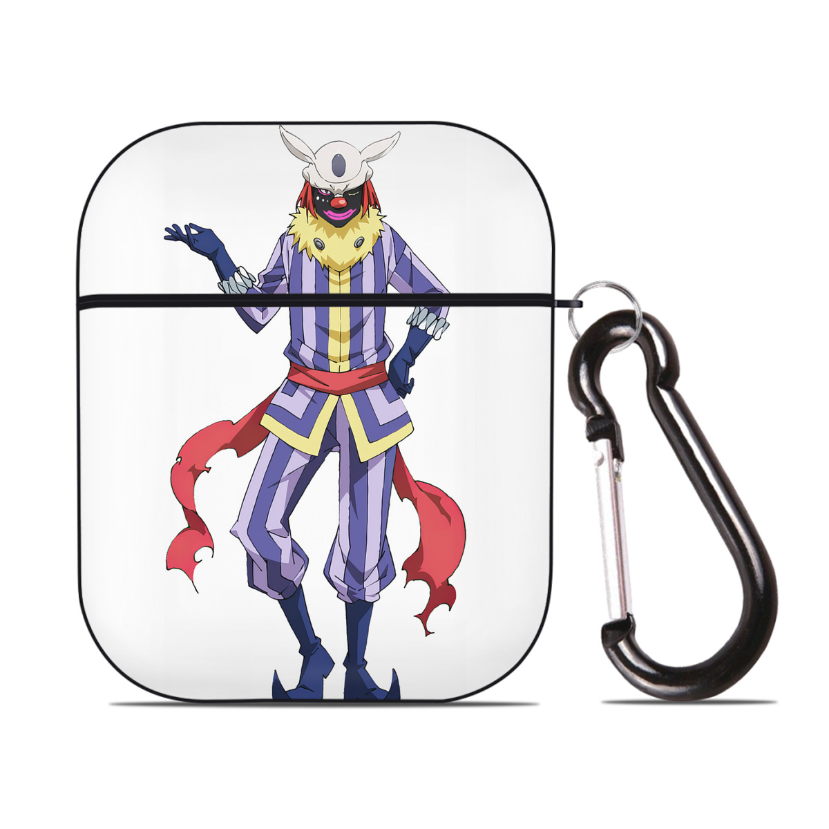 （画像用） 転スラ Regarding Reincarnated to Slime AirPods 第2世代保護ケース ハードシェル ブラック 耐衝撃・防指紋・カラビナ付き
