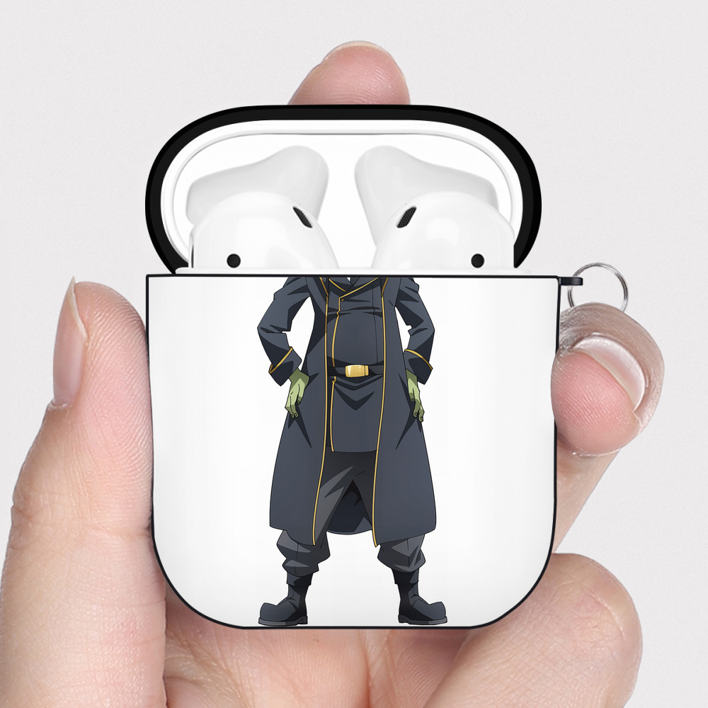 （画像用） 転スラ Regarding Reincarnated to Slime AirPods 第2世代保護ケース ハードシェル ブラック 耐衝撃・防指紋・カラビナ付き