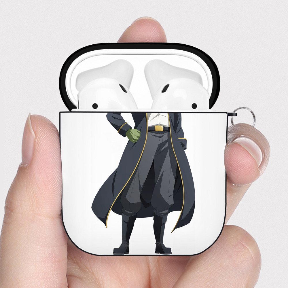 （画像用） 転スラ Regarding Reincarnated to Slime AirPods 第2世代保護ケース ハードシェル ブラック 耐衝撃・防指紋・カラビナ付き