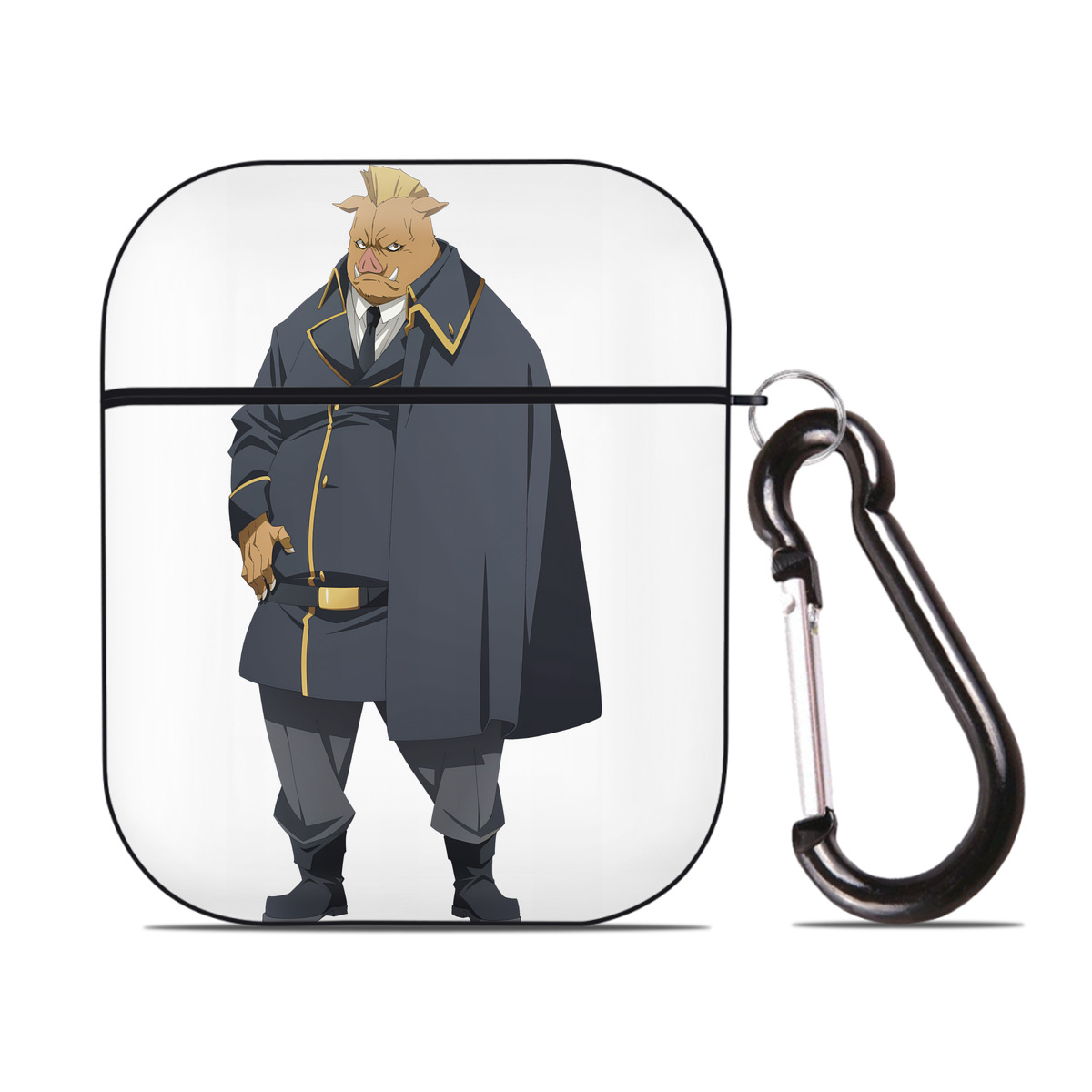 （画像用） 転スラ Regarding Reincarnated to Slime AirPods 第2世代保護ケース ハードシェル ブラック 耐衝撃・防指紋・カラビナ付き