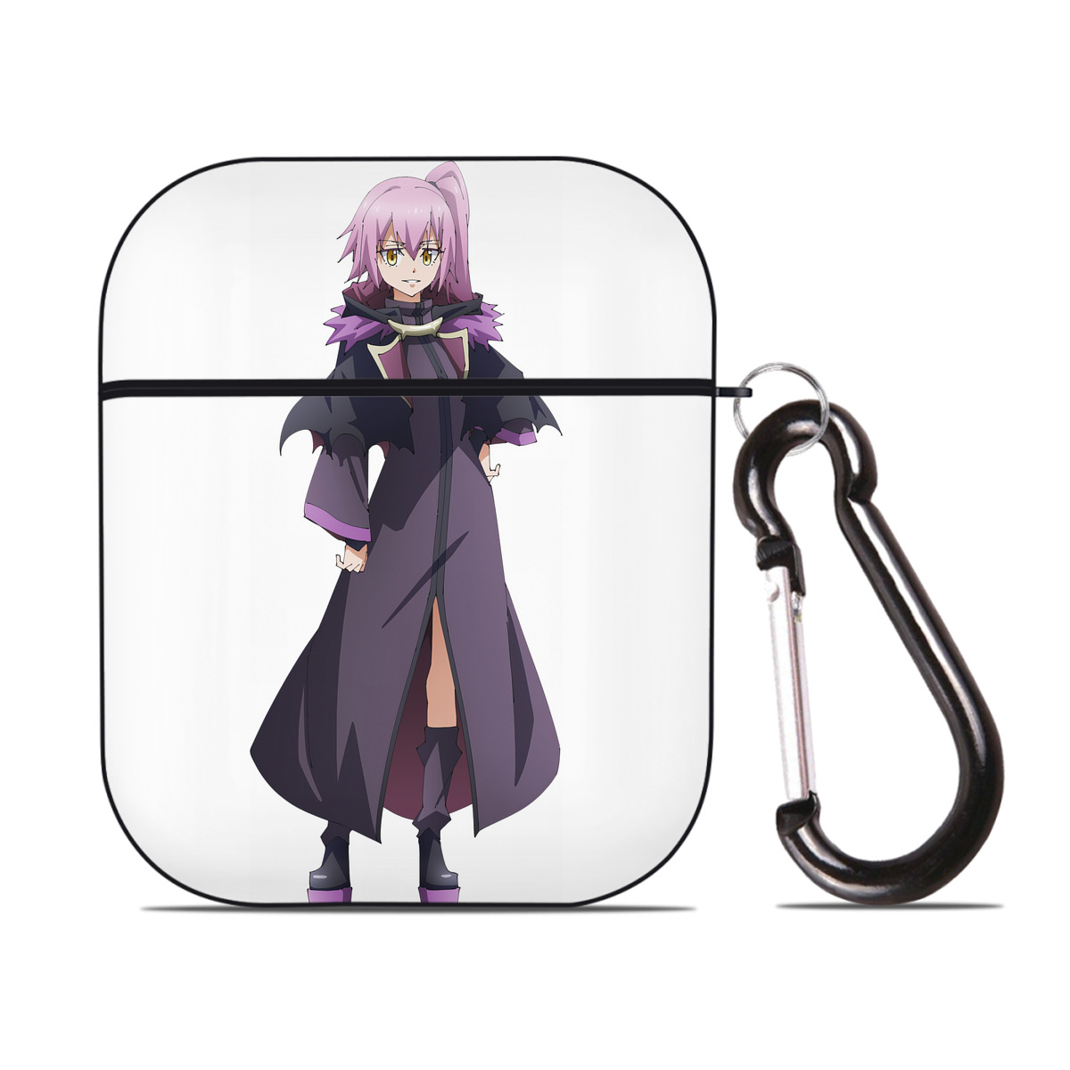 （画像用） 転スラ Regarding Reincarnated to Slime AirPods 第2世代保護ケース ハードシェル ブラック 耐衝撃・防指紋・カラビナ付き
