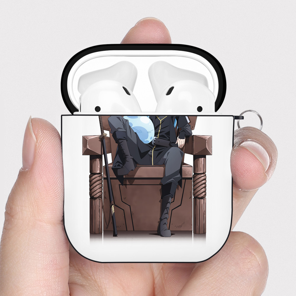 （画像用） 転スラ Regarding Reincarnated to Slime AirPods 第2世代保護ケース ハードシェル ブラック 耐衝撃・防指紋・カラビナ付き