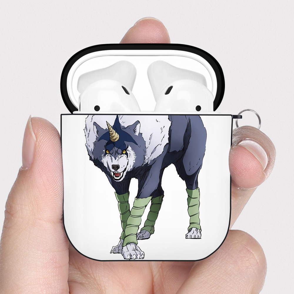 （画像用） 転スラ Regarding Reincarnated to Slime AirPods 第2世代保護ケース ハードシェル ブラック 耐衝撃・防指紋・カラビナ付き