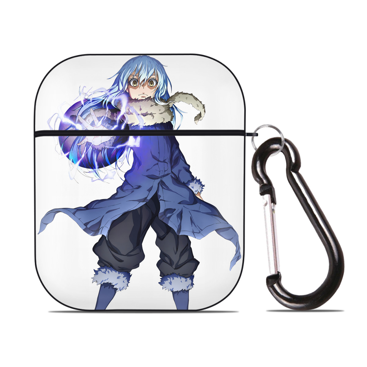 （画像用） 転スラ Regarding Reincarnated to Slime AirPods 第2世代保護ケース ハードシェル ブラック 耐衝撃・防指紋・カラビナ付き