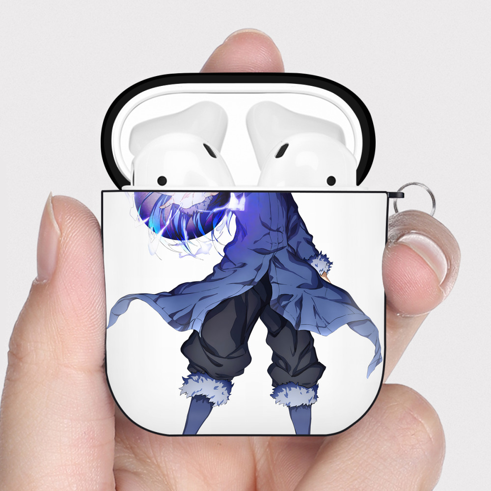 （画像用） 転スラ Regarding Reincarnated to Slime AirPods 第2世代保護ケース ハードシェル ブラック 耐衝撃・防指紋・カラビナ付き
