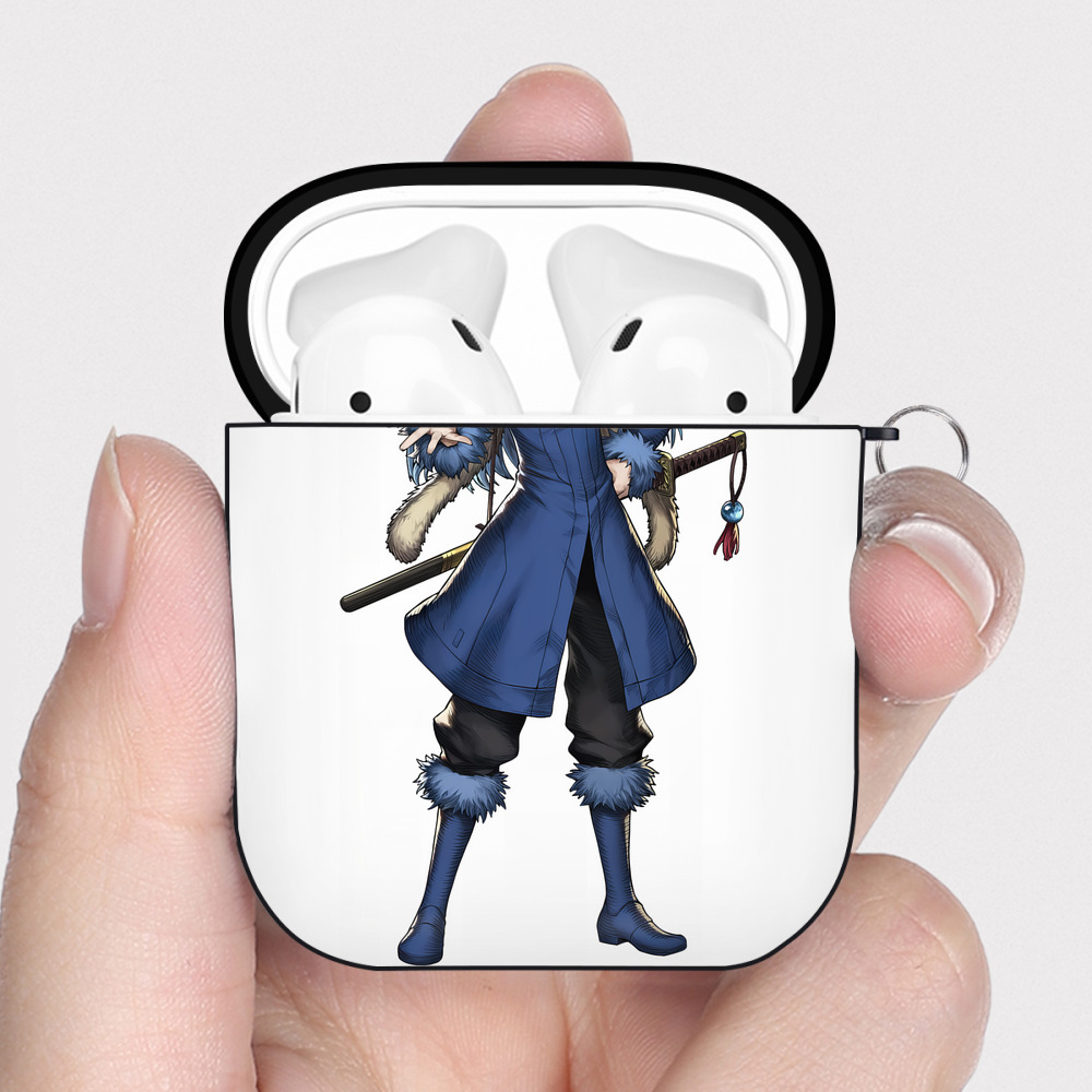 （画像用） 転スラ Regarding Reincarnated to Slime AirPods 第2世代保護ケース ハードシェル ブラック 耐衝撃・防指紋・カラビナ付き