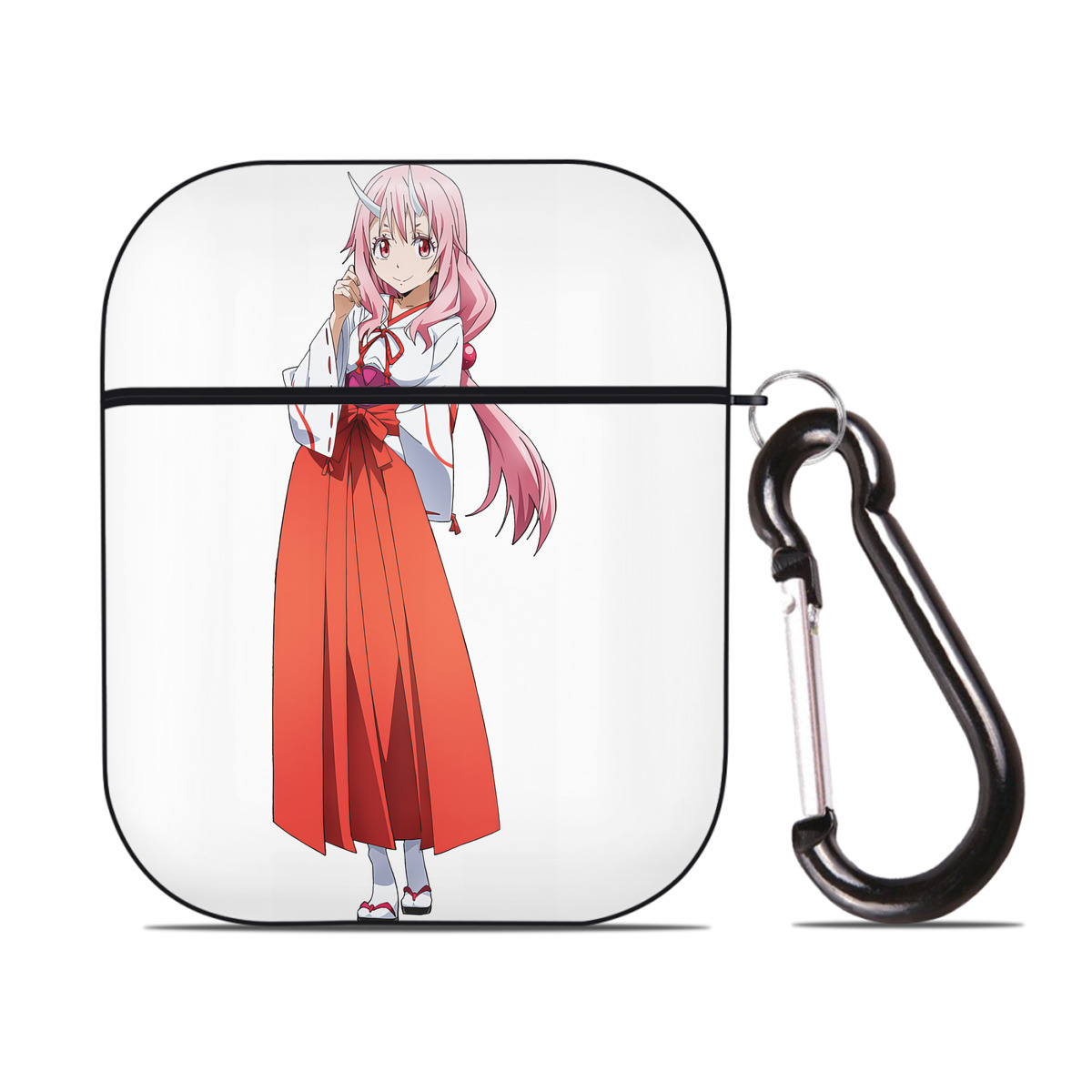 （画像用） 転スラ Regarding Reincarnated to Slime AirPods 第2世代保護ケース ハードシェル ブラック 耐衝撃・防指紋・カラビナ付き