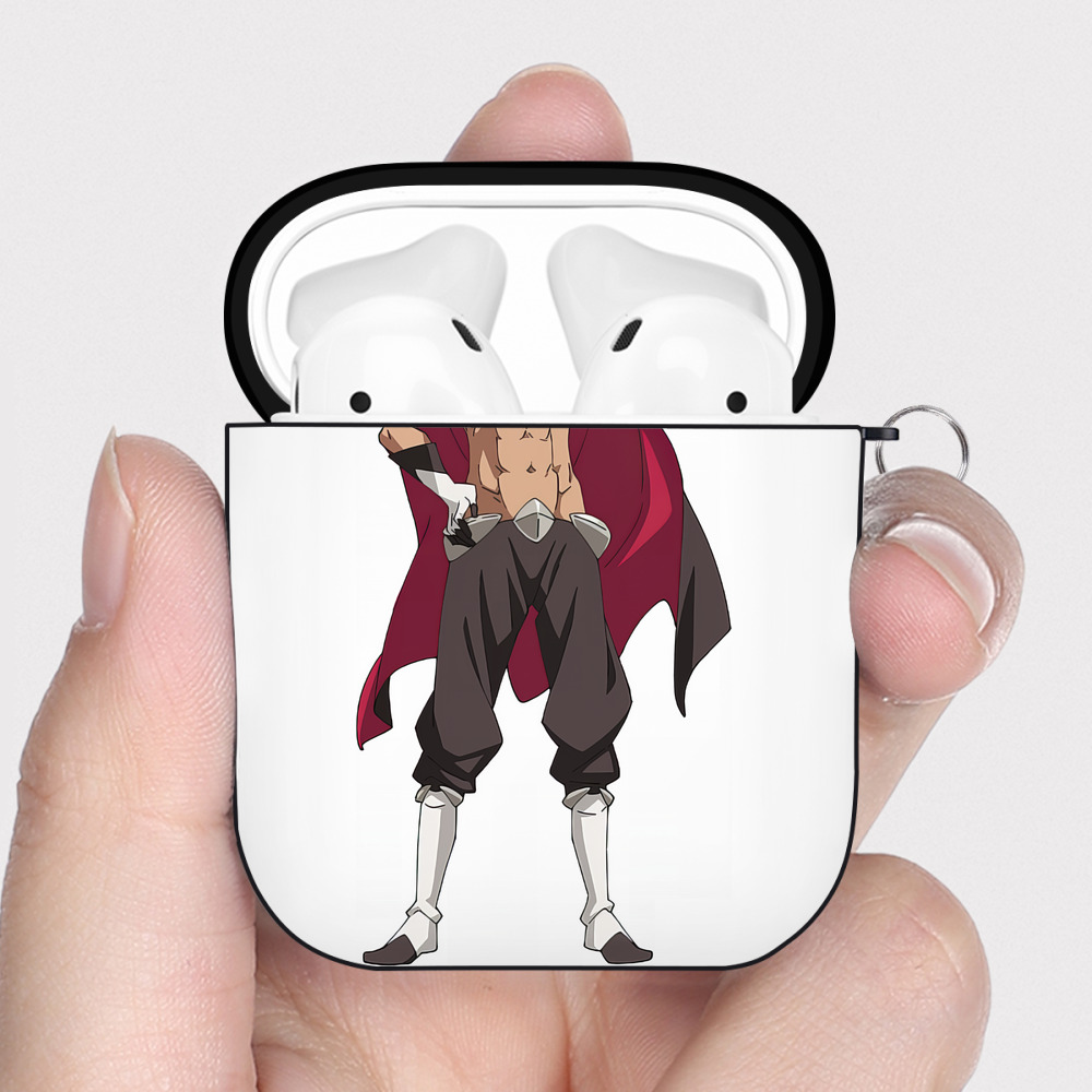 （画像用） 転スラ Regarding Reincarnated to Slime AirPods 第2世代保護ケース ハードシェル ブラック 耐衝撃・防指紋・カラビナ付き