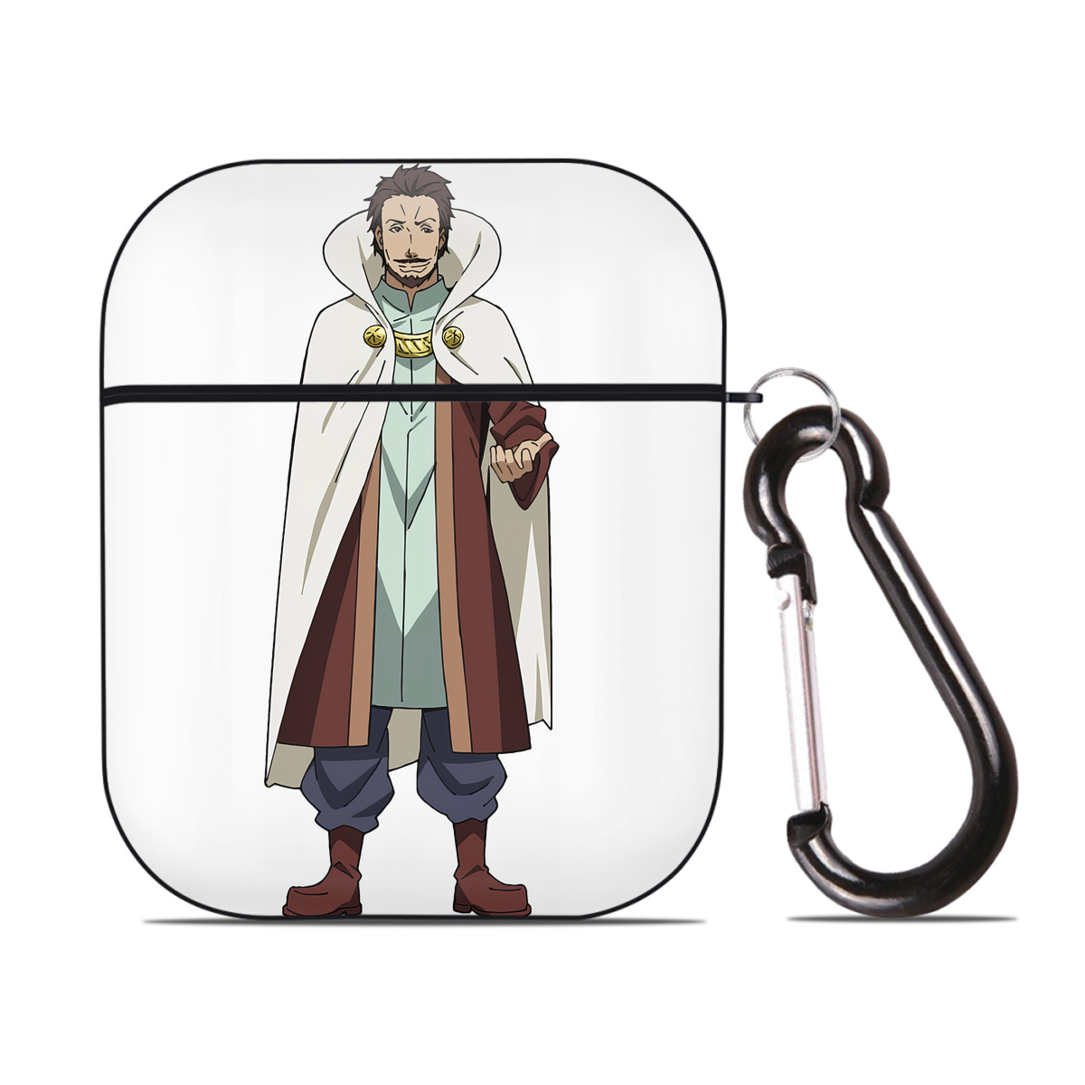 （画像用） 転スラ Regarding Reincarnated to Slime AirPods 第2世代保護ケース ハードシェル ブラック 耐衝撃・防指紋・カラビナ付き