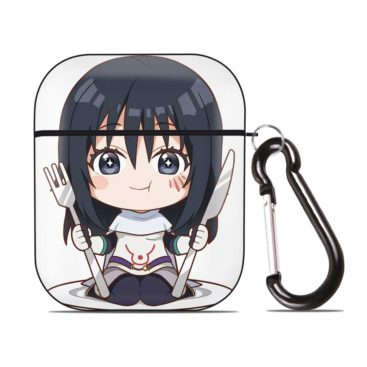 （画像用） 転スラ Regarding Reincarnated to Slime AirPods 第2世代保護ケース ハードシェル ブラック 耐衝撃・防指紋・カラビナ付き