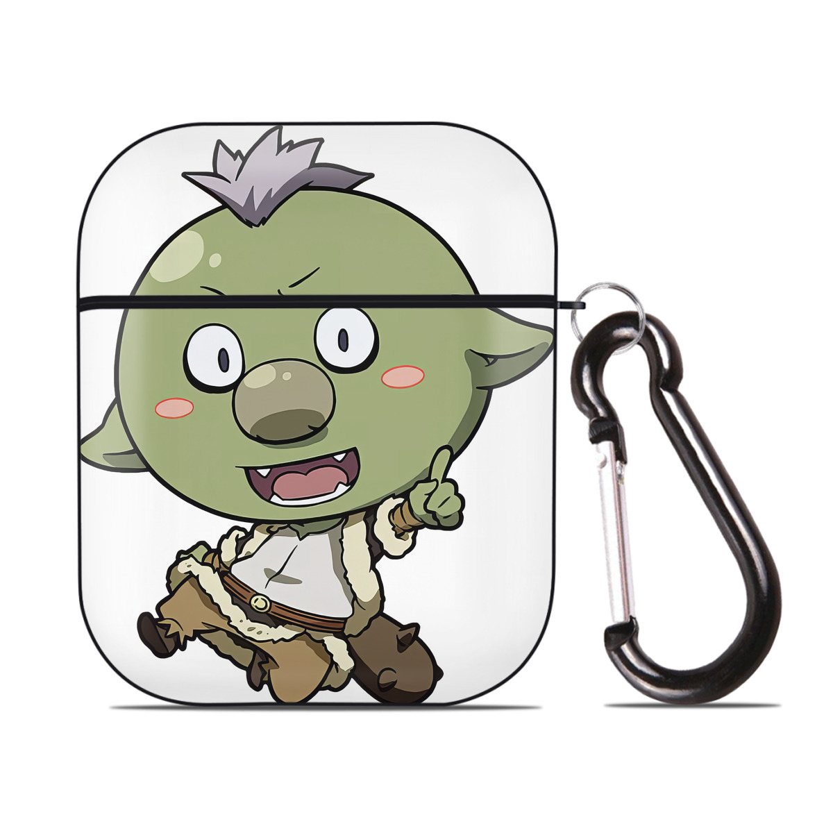 （画像用） 転スラ Regarding Reincarnated to Slime AirPods 第2世代保護ケース ハードシェル ブラック 耐衝撃・防指紋・カラビナ付き