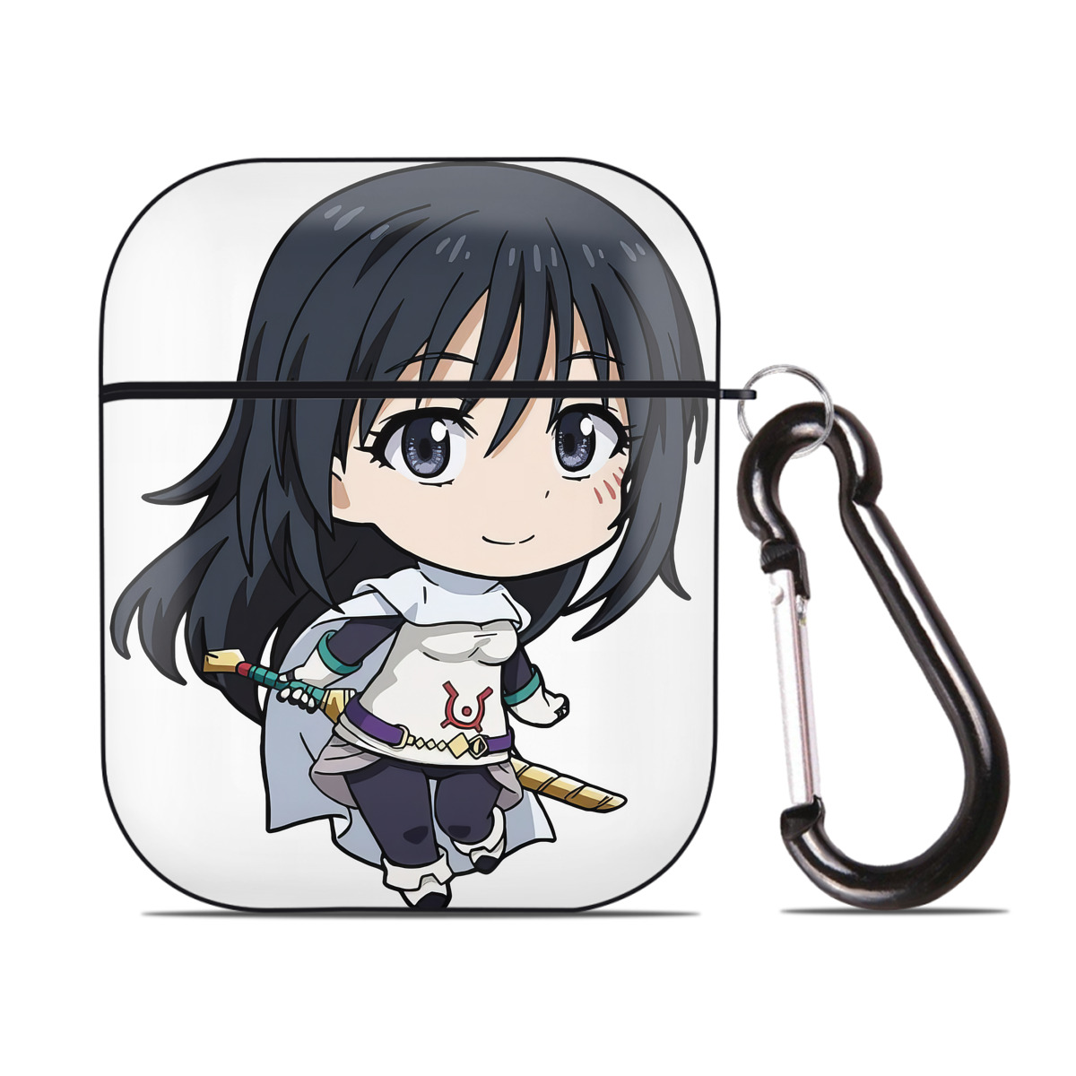 （画像用） 転スラ Regarding Reincarnated to Slime AirPods 第2世代保護ケース ハードシェル ブラック 耐衝撃・防指紋・カラビナ付き