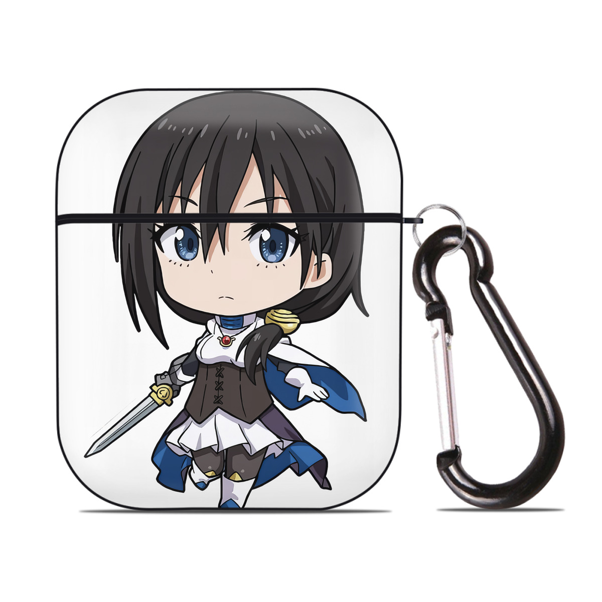（画像用） 転スラ Regarding Reincarnated to Slime AirPods 第2世代保護ケース ハードシェル ブラック 耐衝撃・防指紋・カラビナ付き