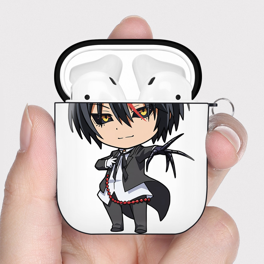 （画像用） 転スラ Regarding Reincarnated to Slime AirPods 第2世代保護ケース ハードシェル ブラック 耐衝撃・防指紋・カラビナ付き