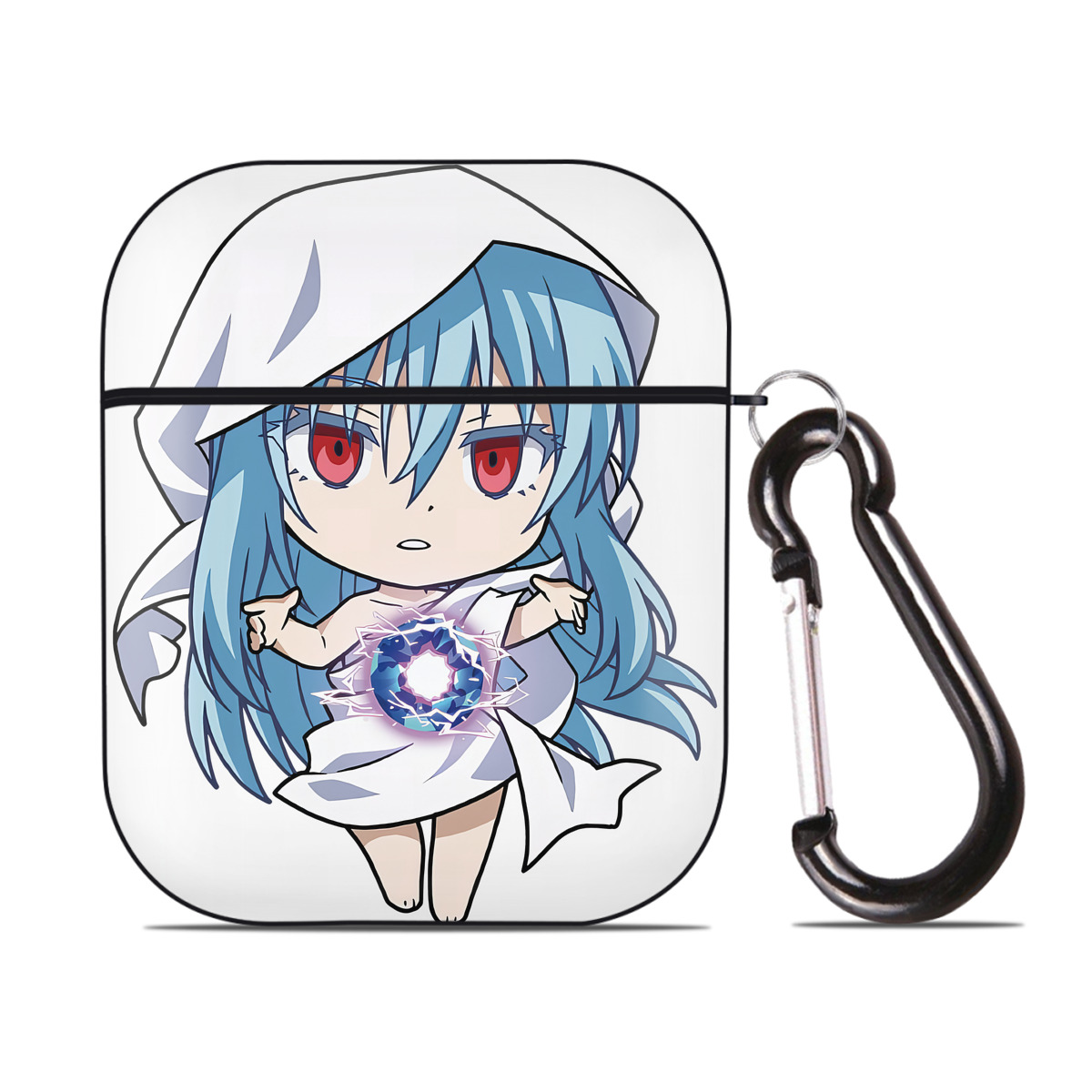（画像用） 転スラ Regarding Reincarnated to Slime AirPods 第2世代保護ケース ハードシェル ブラック 耐衝撃・防指紋・カラビナ付き