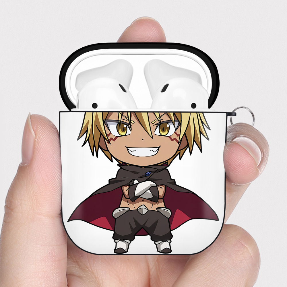 （画像用） 転スラ Regarding Reincarnated to Slime AirPods 第2世代保護ケース ハードシェル ブラック 耐衝撃・防指紋・カラビナ付き