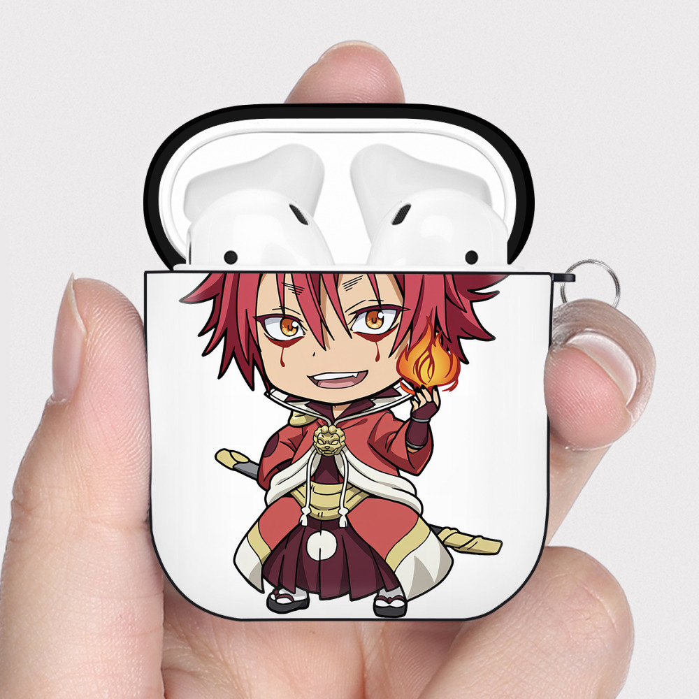 （画像用） 転スラ Regarding Reincarnated to Slime AirPods 第2世代保護ケース ハードシェル ブラック 耐衝撃・防指紋・カラビナ付き