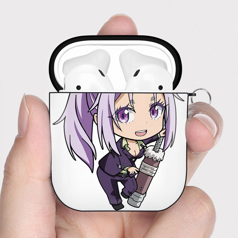 （画像用） 転スラ Regarding Reincarnated to Slime AirPods 第2世代保護ケース ハードシェル ブラック 耐衝撃・防指紋・カラビナ付き