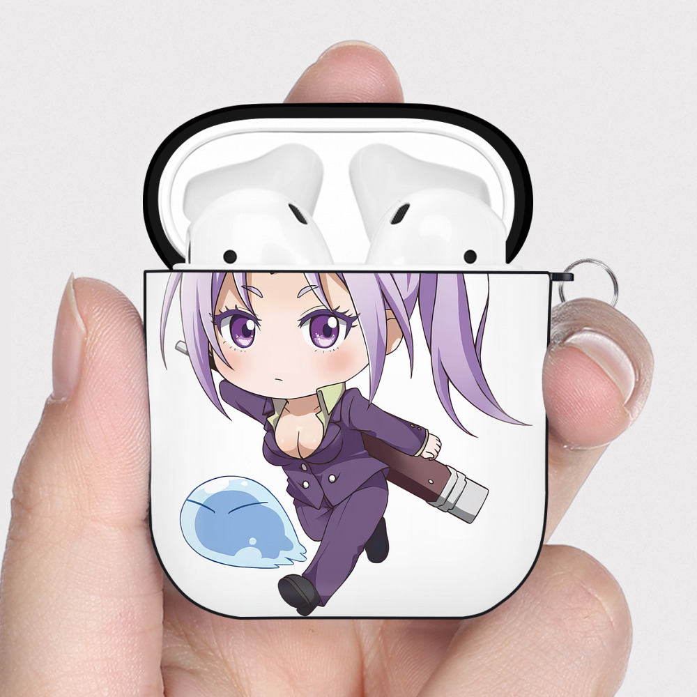 （画像用） 転スラ Regarding Reincarnated to Slime AirPods 第2世代保護ケース ハードシェル ブラック 耐衝撃・防指紋・カラビナ付き