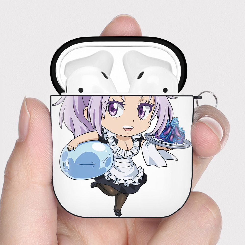 （画像用） 転スラ Regarding Reincarnated to Slime AirPods 第2世代保護ケース ハードシェル ブラック 耐衝撃・防指紋・カラビナ付き