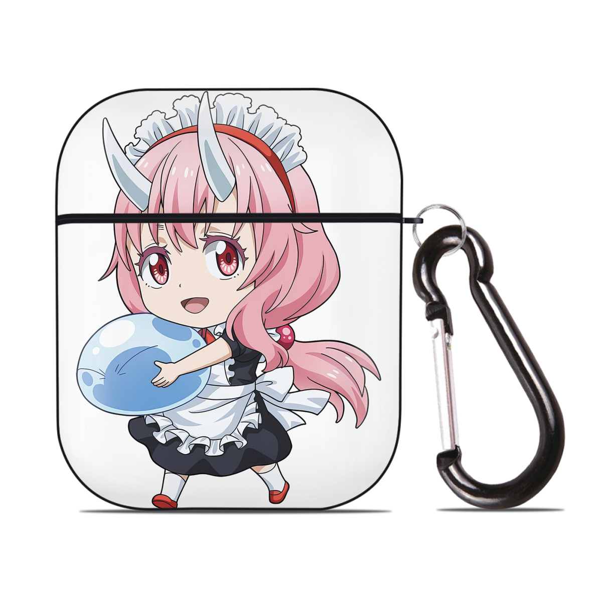 （画像用） 転スラ Regarding Reincarnated to Slime AirPods 第2世代保護ケース ハードシェル ブラック 耐衝撃・防指紋・カラビナ付き