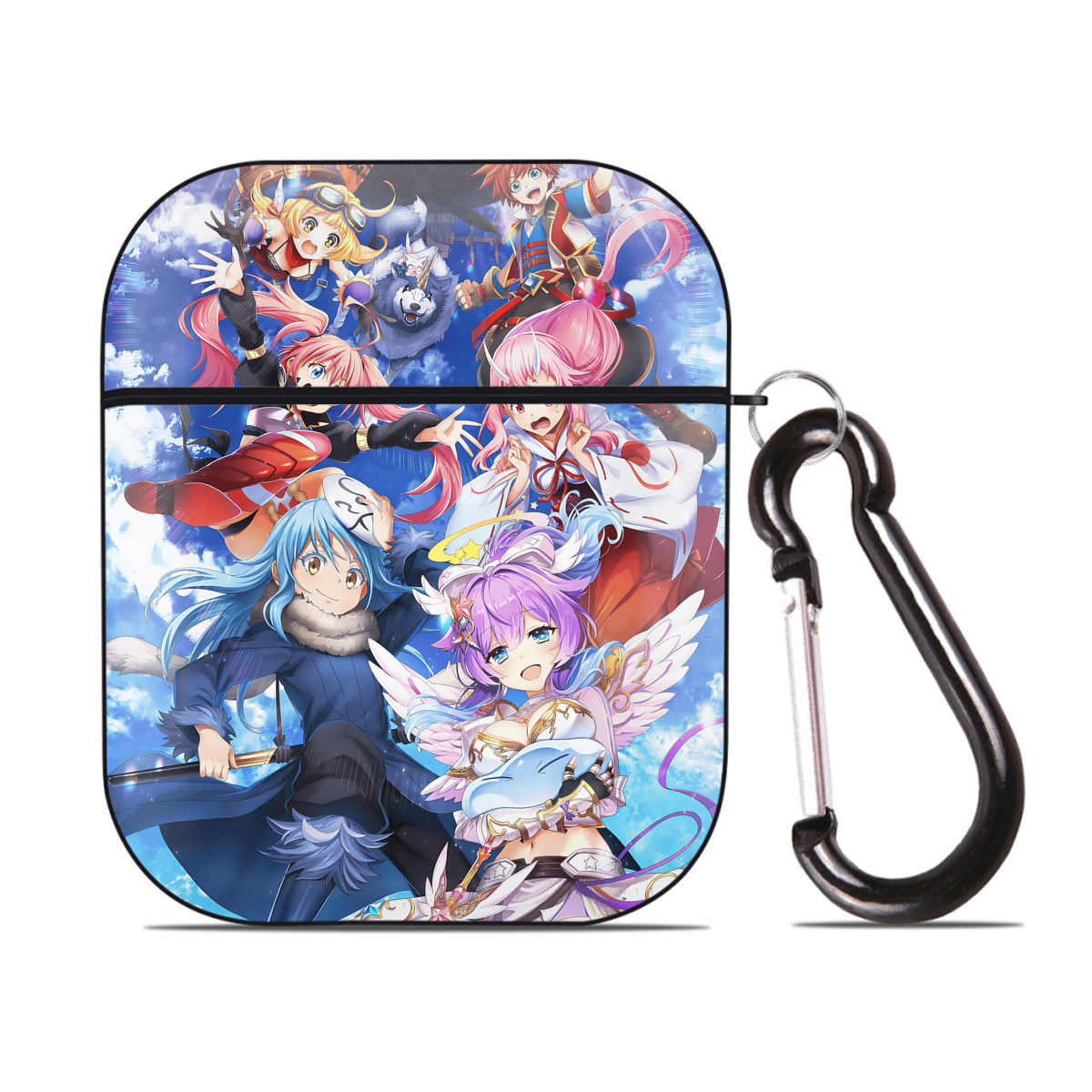 （画像用） 転スラ Regarding Reincarnated to Slime AirPods 第2世代保護ケース ハードシェル ブラック 耐衝撃・防指紋・カラビナ付き
