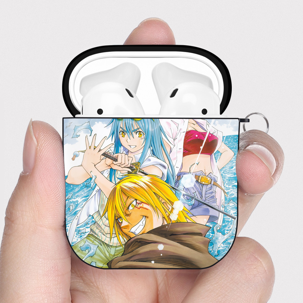 （画像用） 転スラ Regarding Reincarnated to Slime AirPods 第2世代保護ケース ハードシェル ブラック 耐衝撃・防指紋・カラビナ付き