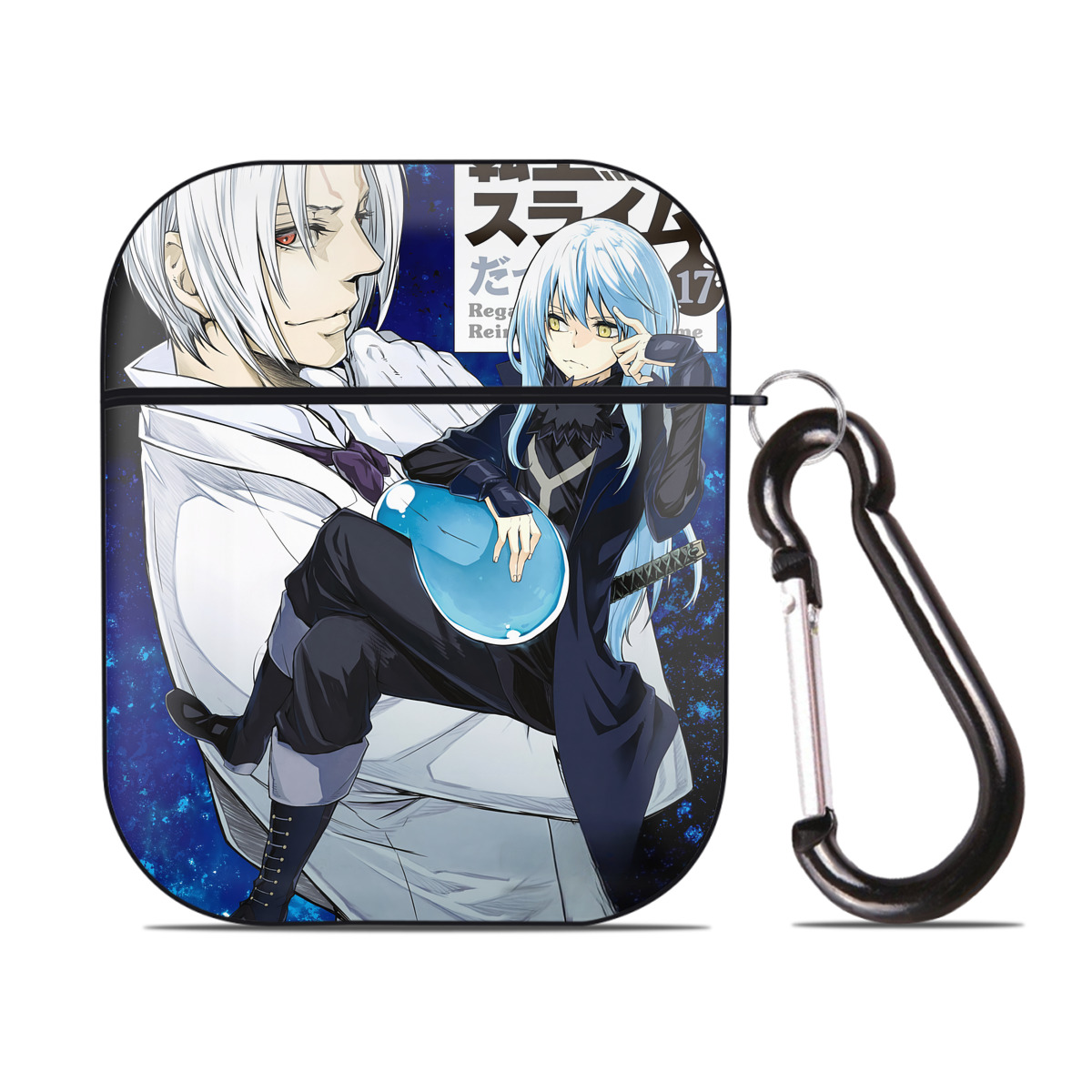 （画像用） 転スラ Regarding Reincarnated to Slime AirPods 第2世代保護ケース ハードシェル ブラック 耐衝撃・防指紋・カラビナ付き