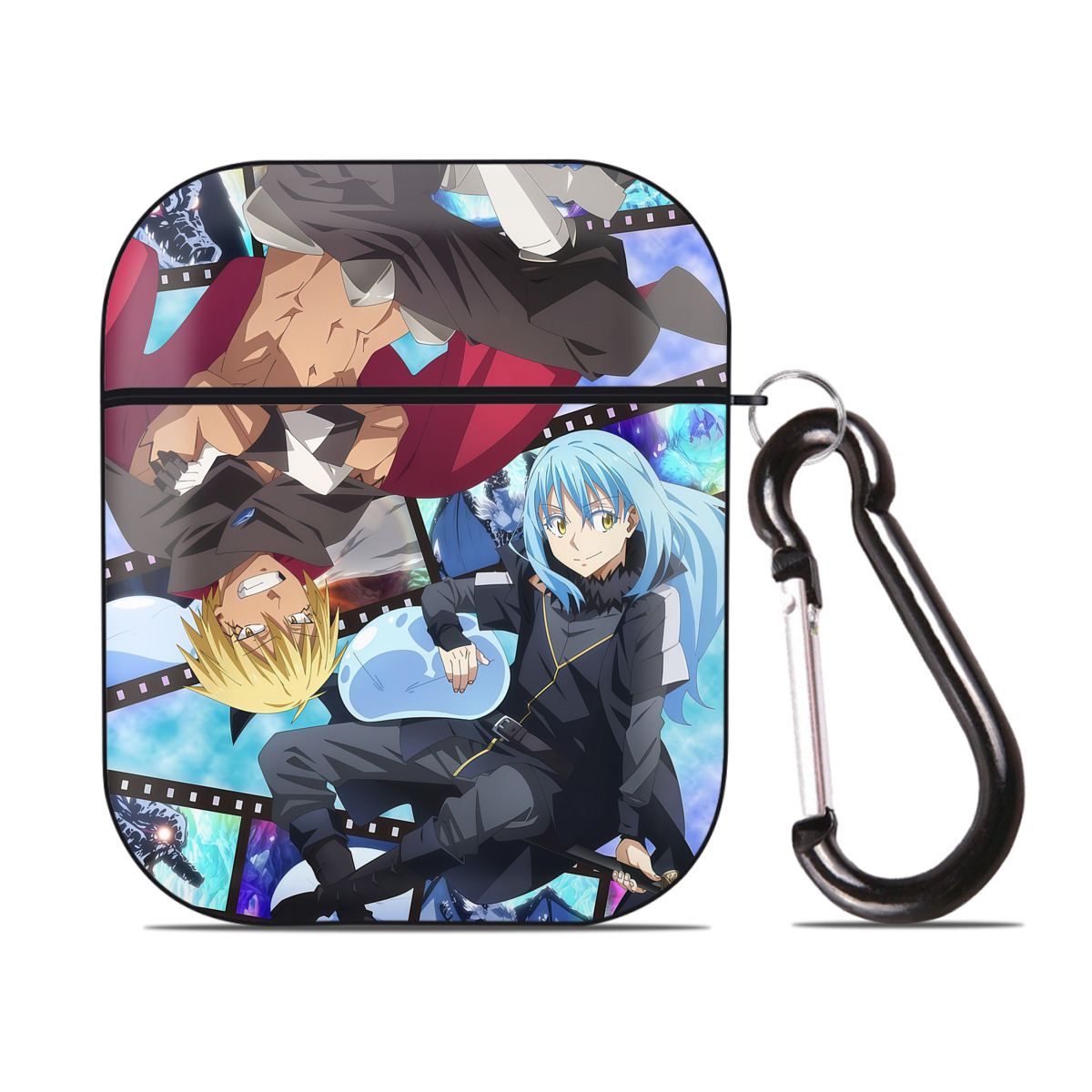 （画像用） 転スラ Regarding Reincarnated to Slime AirPods 第2世代保護ケース ハードシェル ブラック 耐衝撃・防指紋・カラビナ付き