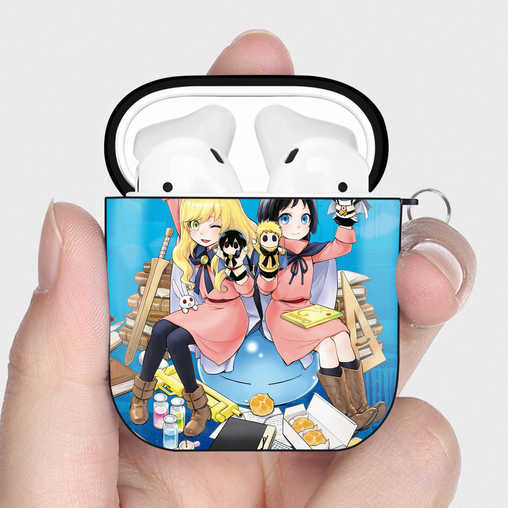 （画像用） 転スラ Regarding Reincarnated to Slime AirPods 第2世代保護ケース ハードシェル ブラック 耐衝撃・防指紋・カラビナ付き
