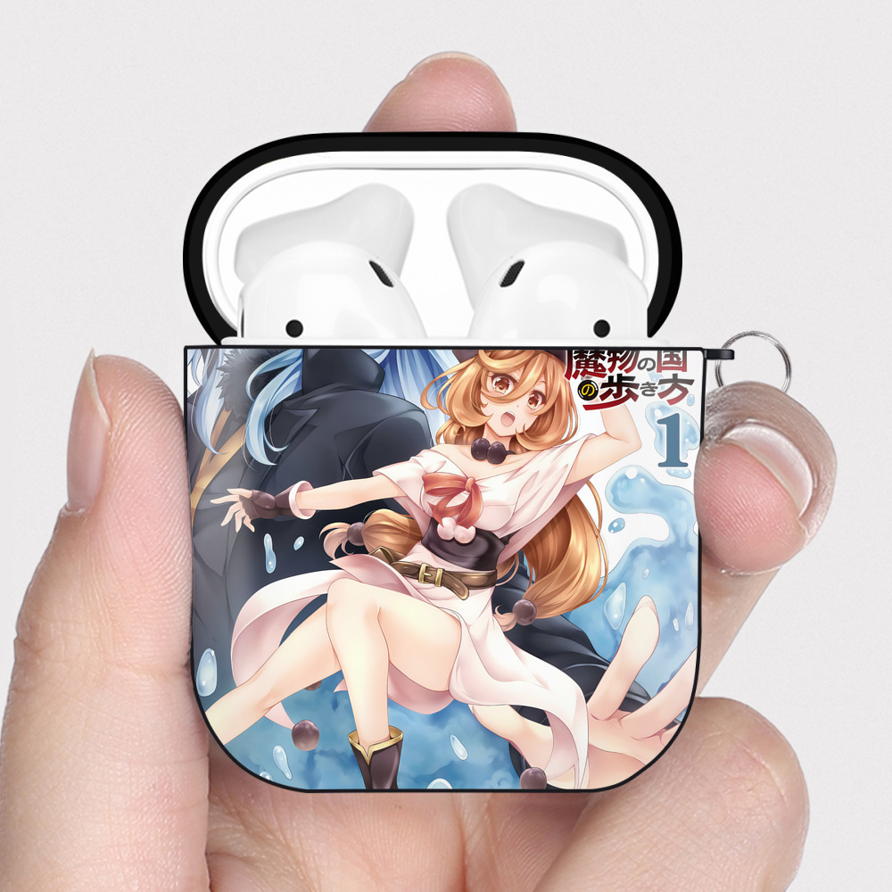 （画像用） 転スラ Regarding Reincarnated to Slime AirPods 第2世代保護ケース ハードシェル ブラック 耐衝撃・防指紋・カラビナ付き