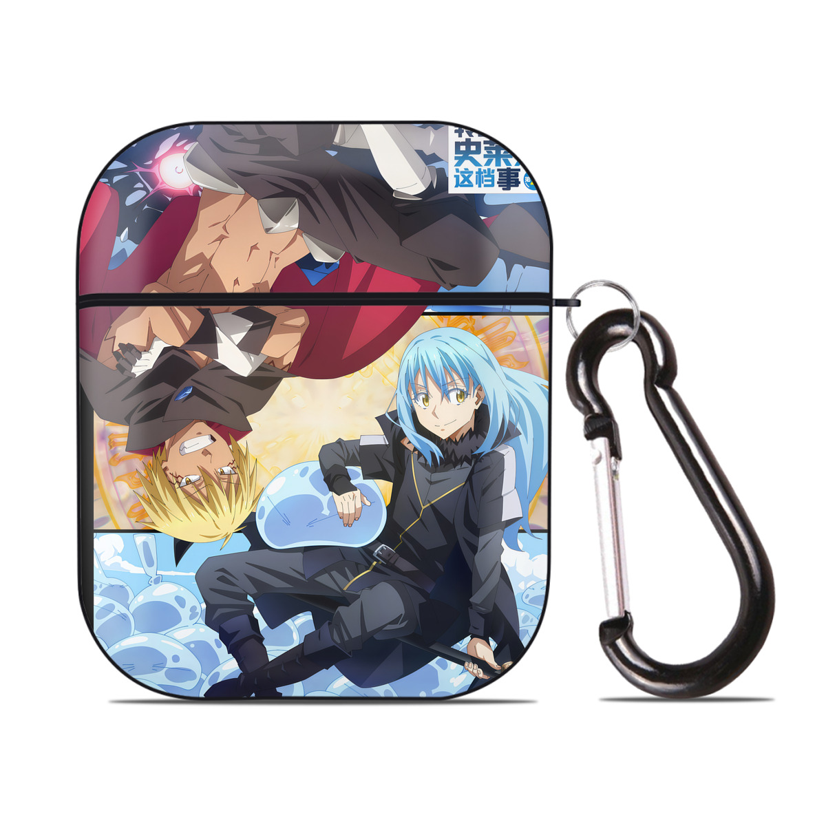 （画像用） 転スラ Regarding Reincarnated to Slime AirPods 第2世代保護ケース ハードシェル ブラック 耐衝撃・防指紋・カラビナ付き