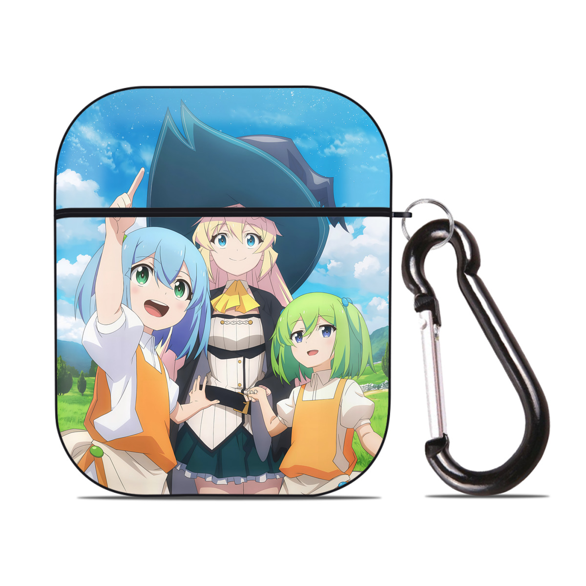 （画像用） 転スラ Regarding Reincarnated to Slime AirPods 第2世代保護ケース ハードシェル ブラック 耐衝撃・防指紋・カラビナ付き