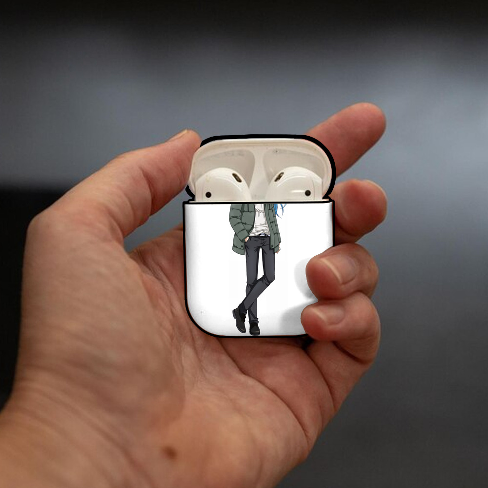 転スラ Regarding Reincarnated to Slime AirPods 第2世代保護ケース ハードシェル ブラック 耐衝撃・防指紋・カラビナ付き