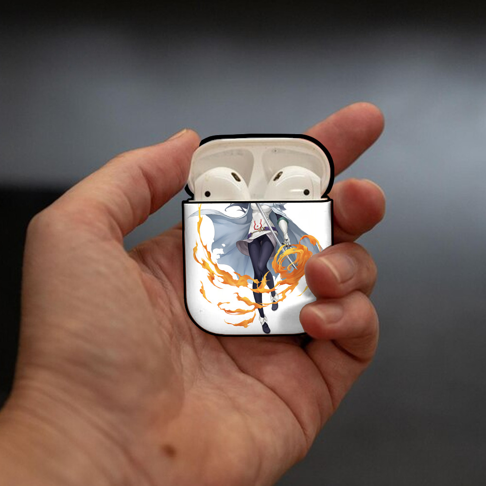 転スラ Regarding Reincarnated to Slime AirPods 第2世代保護ケース ハードシェル ブラック 耐衝撃・防指紋・カラビナ付き
